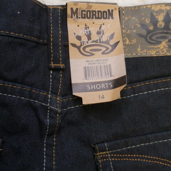 🏈M.Gordon Boy's Black Denim Shorts🏈 - Picture 3 of 3